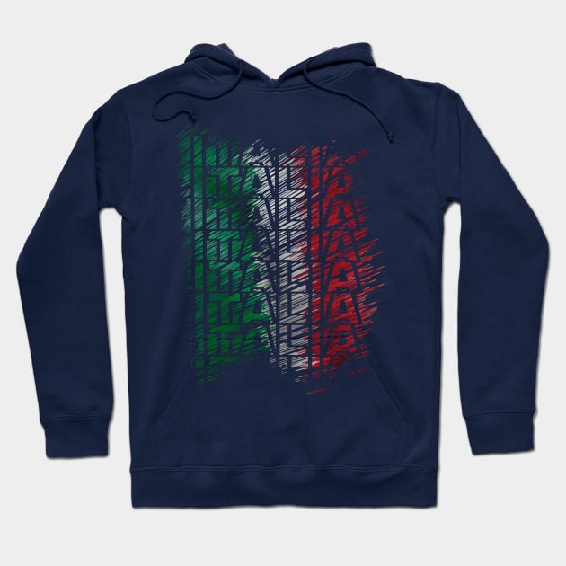 Italy Green White and Red Italia flag Hoodie by KZK101